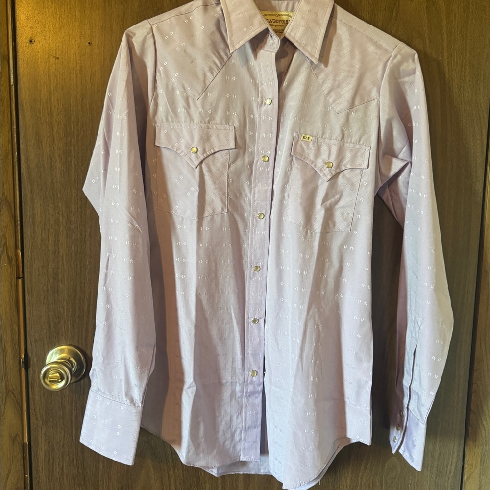 Ely Cattleman Light Purple Western Shirt